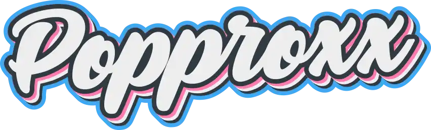 Popproxx brand logo in stylized cursive font.