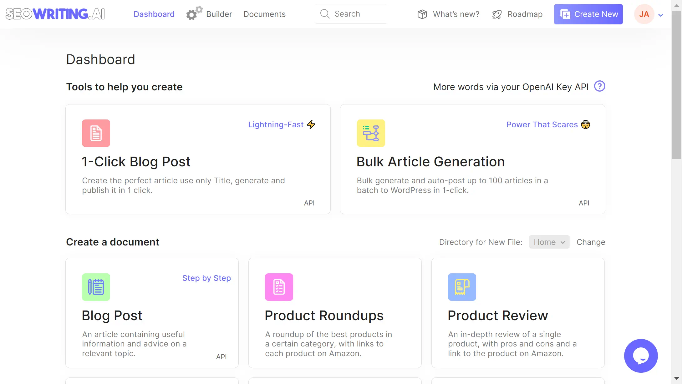 SEO-optimized Blog Writing Revolution Screenshot of an SEO content creation dashboard.