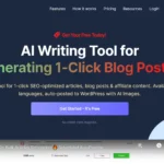 AI-powered blog post generation tool interface.