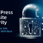WordPress security tips and padlock graphic.