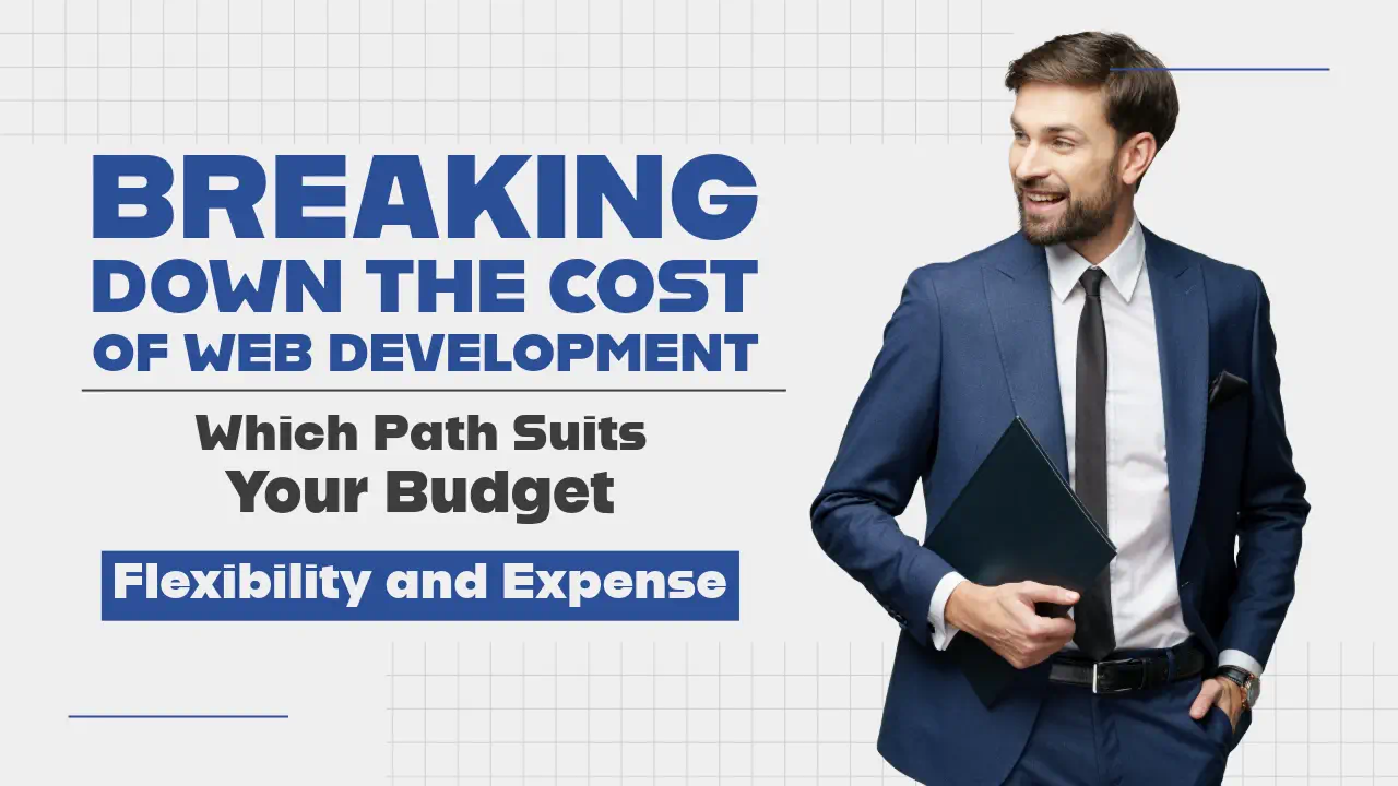 Professional discussing web development costs.