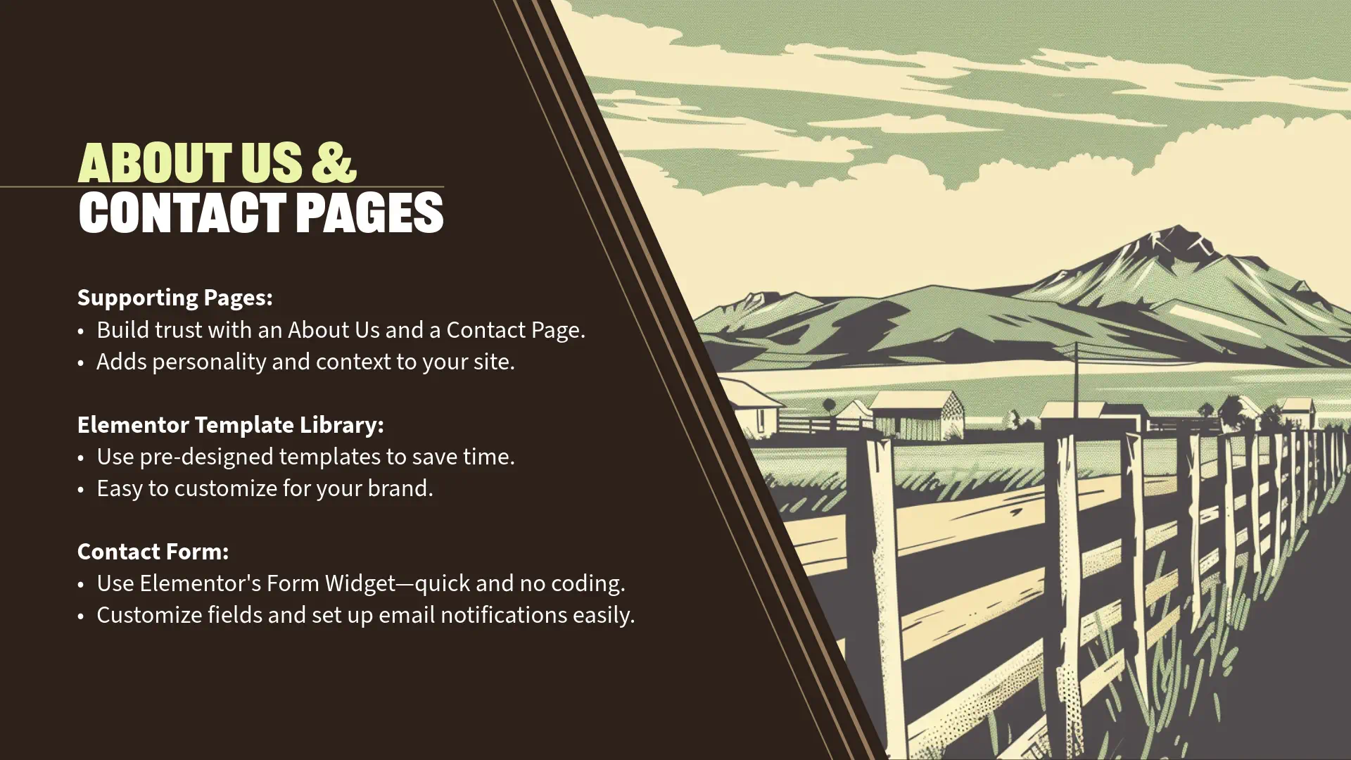 About Us and Contact Pages Information