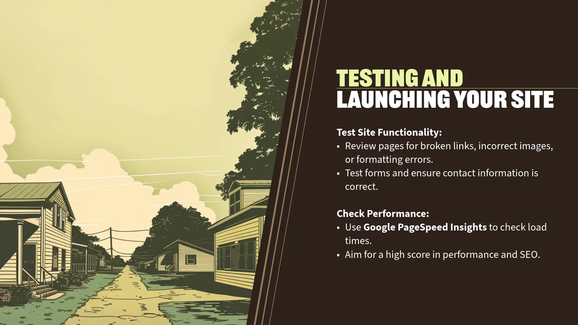 Website testing and launch tips.