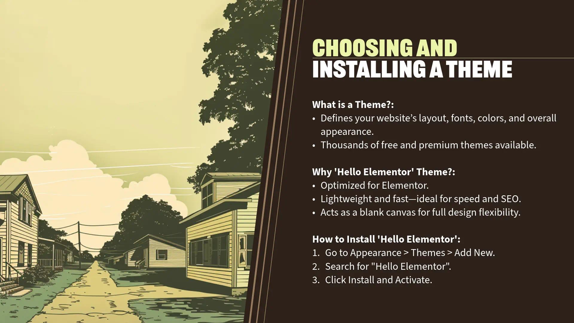 Guide for Choosing and Installing a WordPress Theme