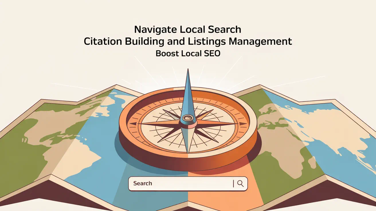 Compass on map for local search SEO boost.