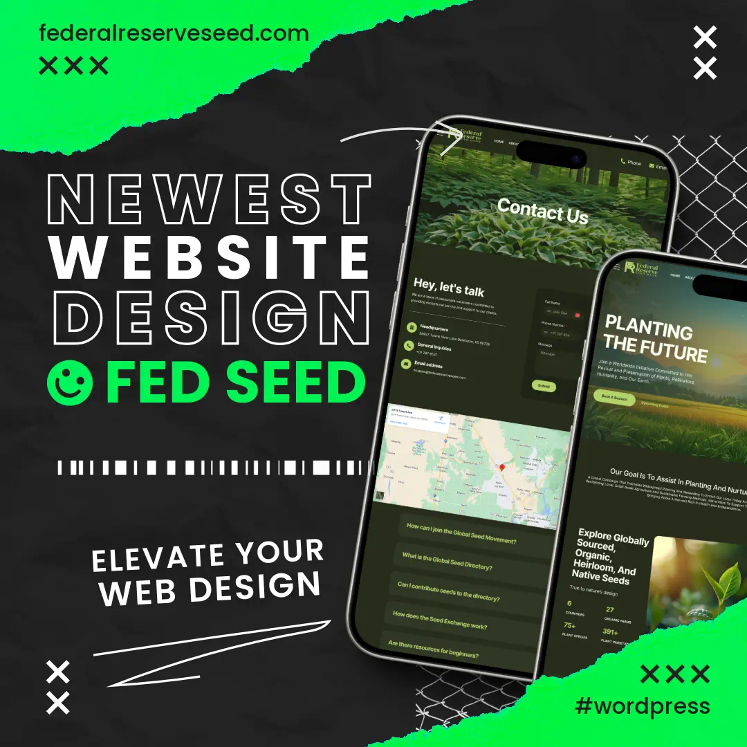 Newest website design by Fed Seed