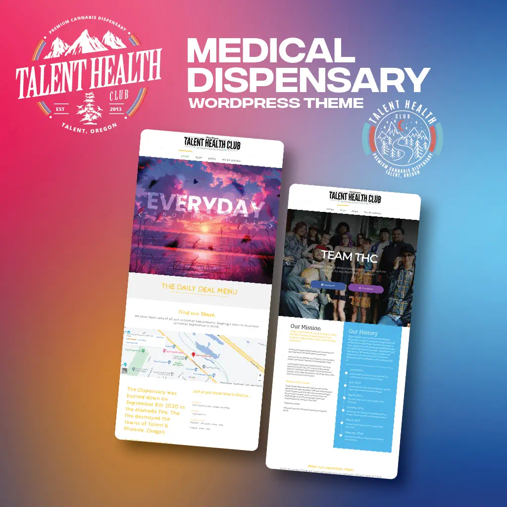 Medical dispensary WordPress theme by Talent Health Club.